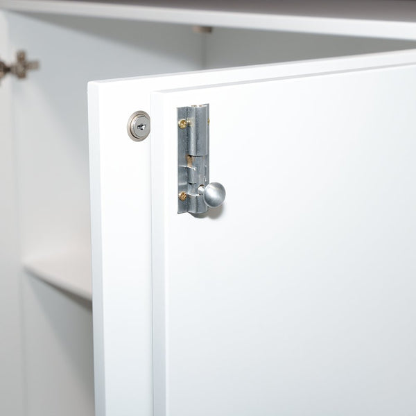 Display counter with doors