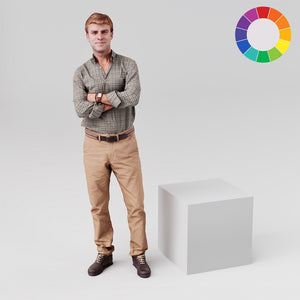 Square retail display plinth, 500mm square and 500mm tall, in white