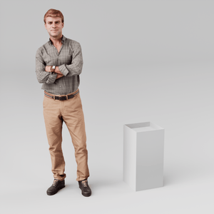 White dropped top plinth 300mm x 600mm