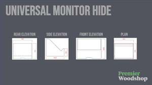 Universal monitor hide side view / rear view / detail
