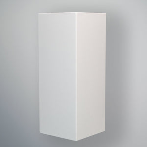 White dropped top plinth used at an exhibition