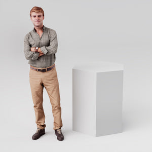 White Wooden Hexagonal Retail Display Plinth, 400mm x 900mm 