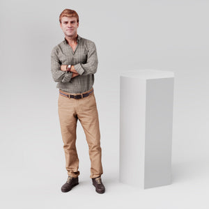 White Wooden Hexagonal Retail Display Plinth, 300mm x 1100mm 