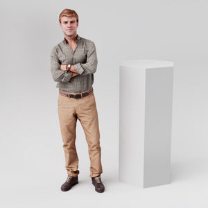 White Wooden Hexagonal Retail Display Plinth, 300mm x 1200mm 