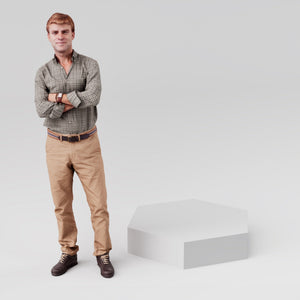 White Wooden Hexagonal Retail Display Plinth, 500mm x 200mm 