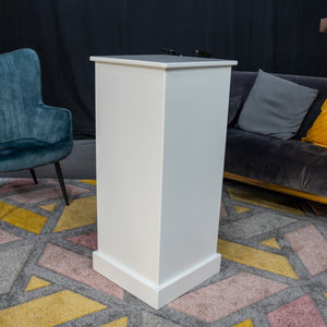 White Wooden Podium Plinth for event and exhibitions