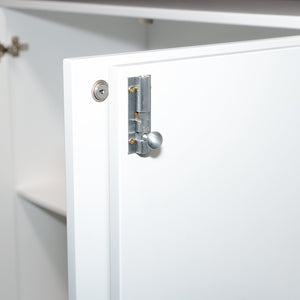Display counter with doors