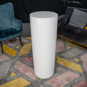 Premium Wooden White Retail Display Plinth, Round  